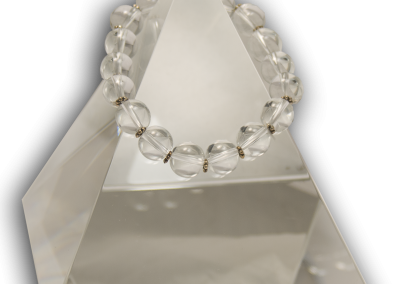 137 New Product - EMF Harmonizing Bracelet White Globe Beads - Quantum EMF Protectors