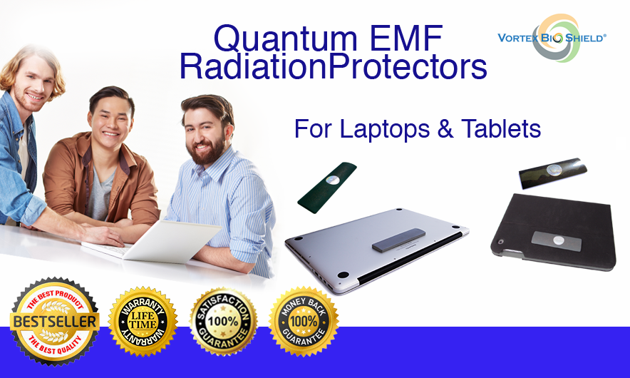 USE VORTEXBIOSHIELD® ANTI RADIATION SHIELDS TO GET PROTECTION FROM EMF RADIATION FROM LAPTOPS